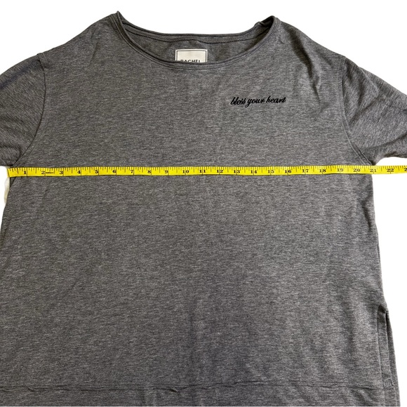 Rachel Hollis Bless Your Heart Grey Long Sleeve Shirt Size XXS Oversized NWOT - Picture 10 of 13